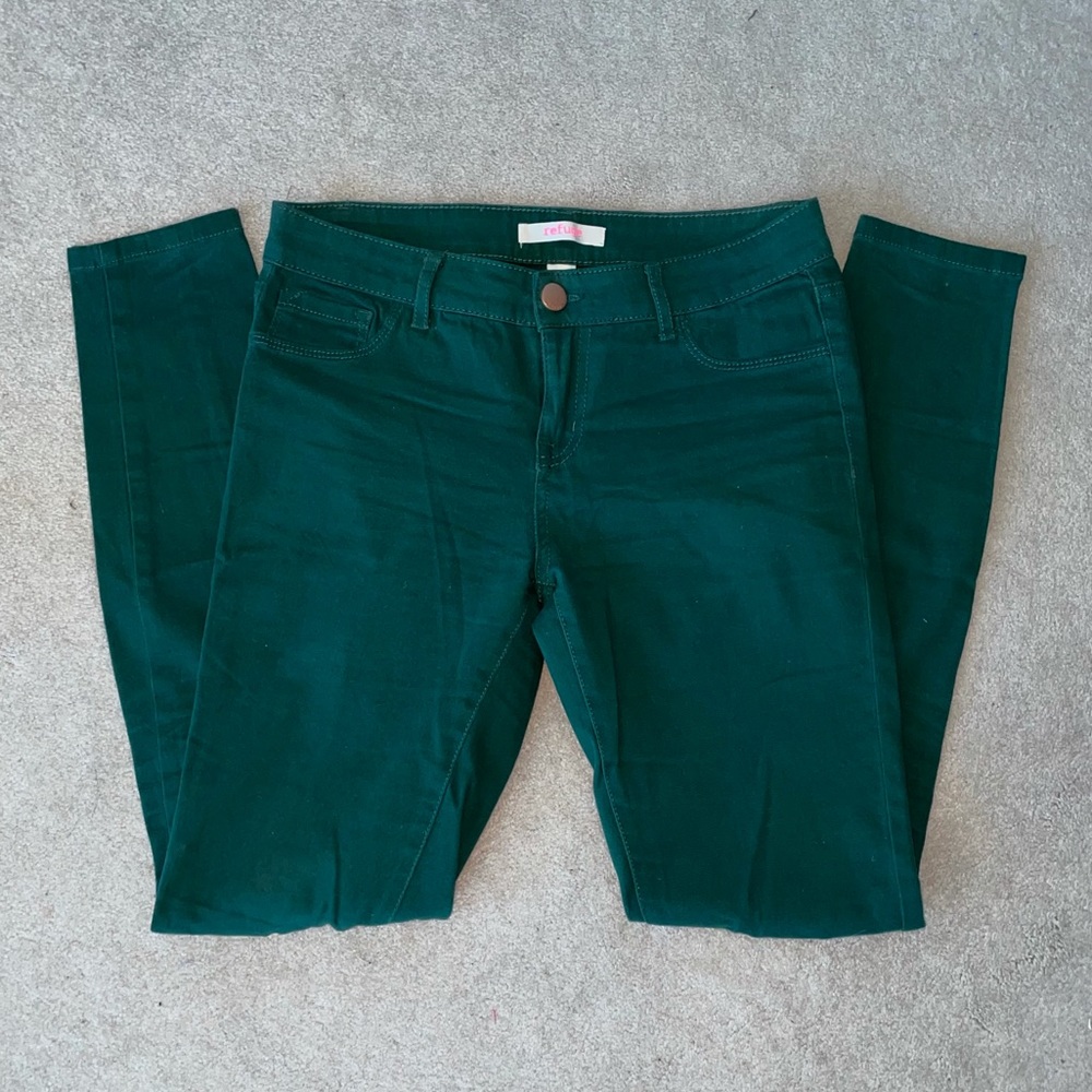Charlotte Russe Refuge Green Skinny Jeans - Size 4